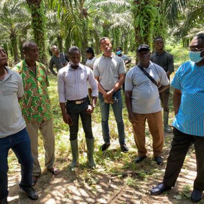CEO visits OLA model farm in Ahanta West District